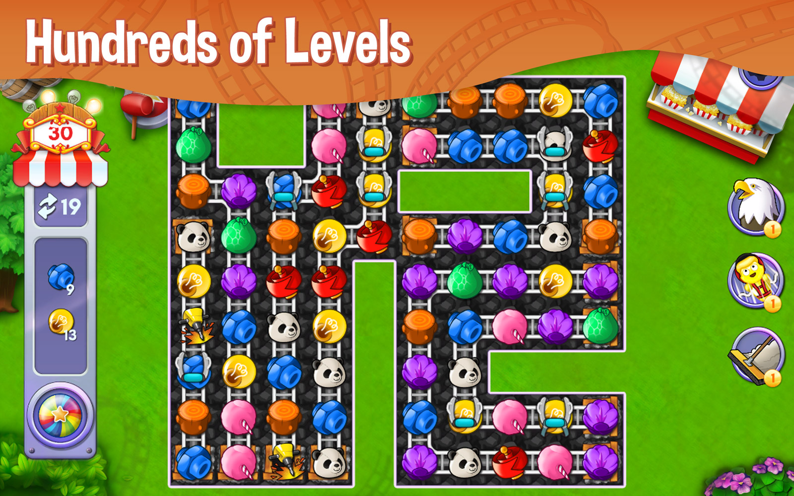 01_HundredsOfLevels RollerCoaster Tycoon Story Screenshot