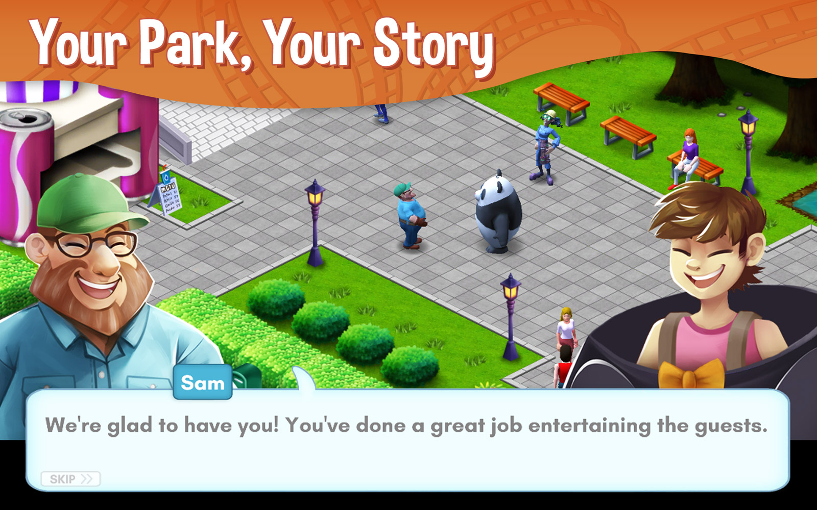 02_YourParkYourStory RollerCoaster Tycoon Story Screenshot