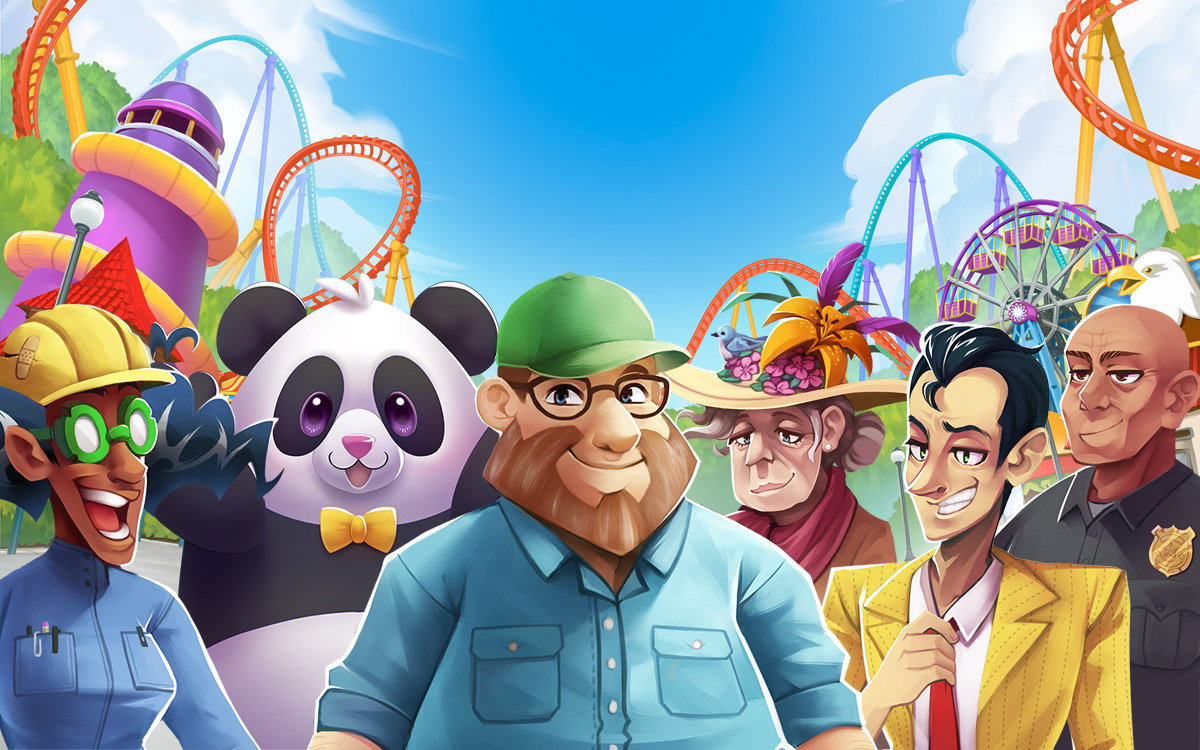 RollerCoaster Tycoon Story Characters RollerCoaster Tycoon Story Characters